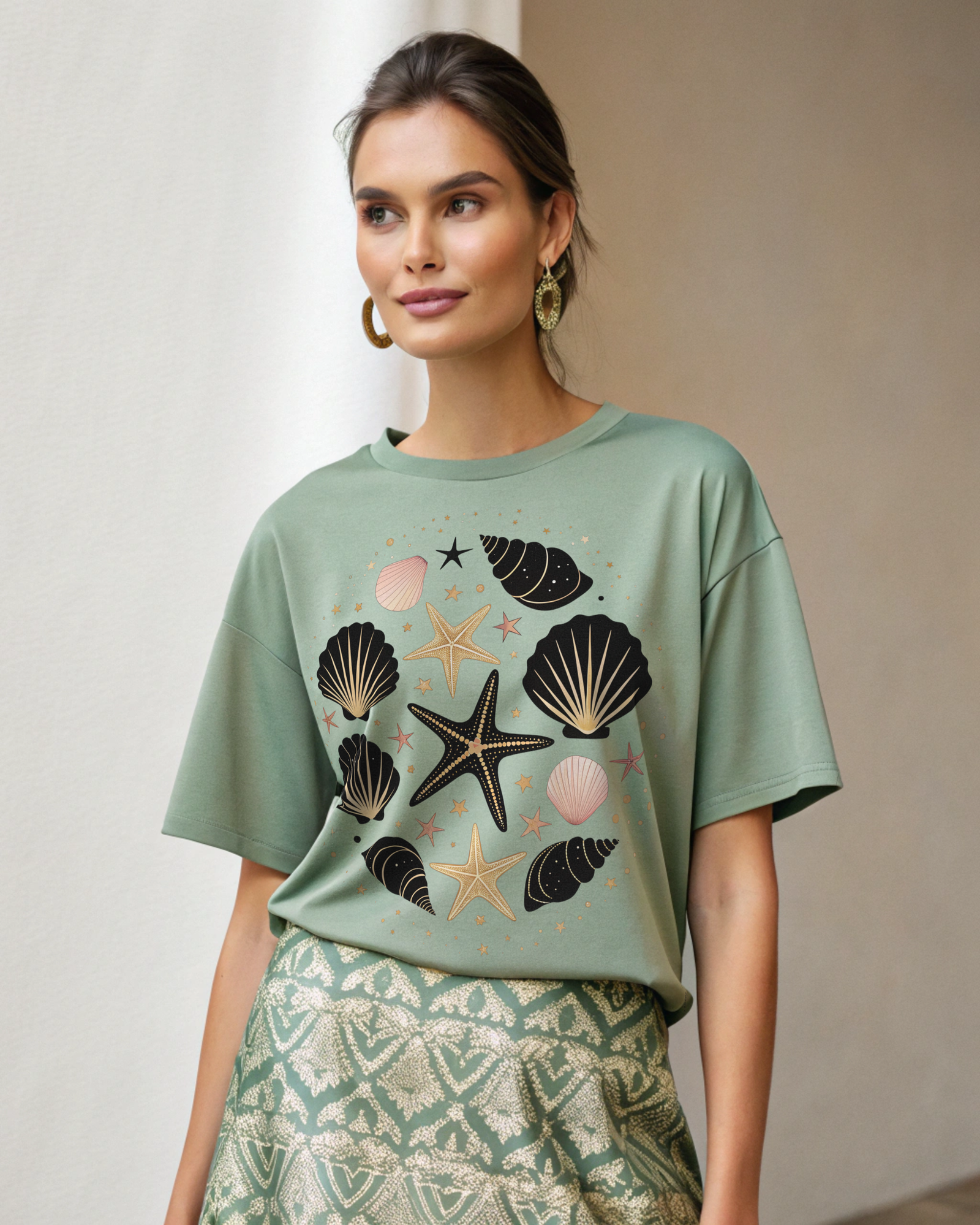 Personalise Beach Shell T-shirt - Image 5