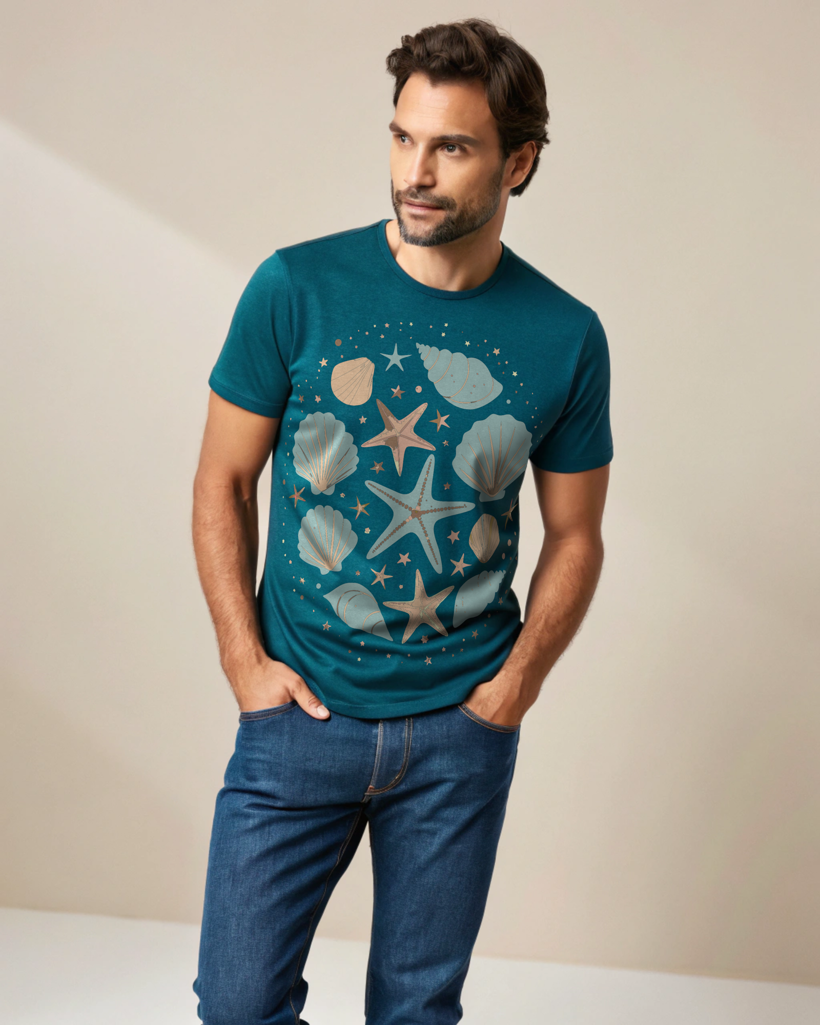 Personalise Beach Shell T-shirt - Image 6